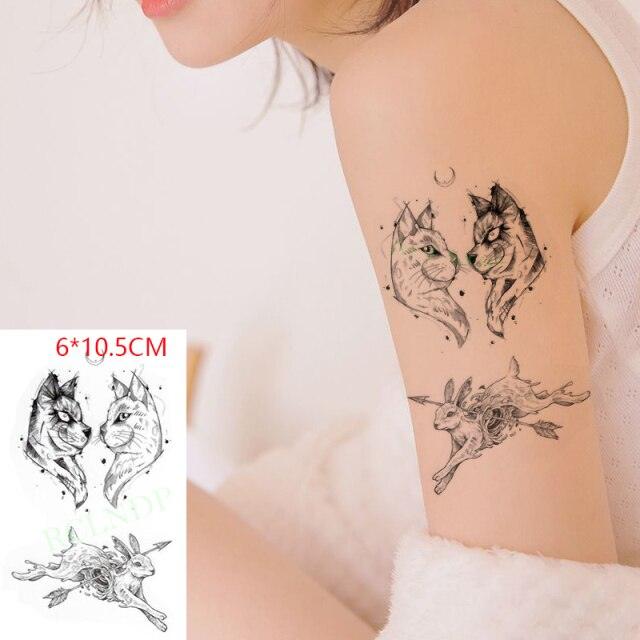 Waterproof Animal Temporary Tattoo Sticker Wolf Modern Tatoo Foot Neck Luxury Tattoos For Men Women - TaTTTy