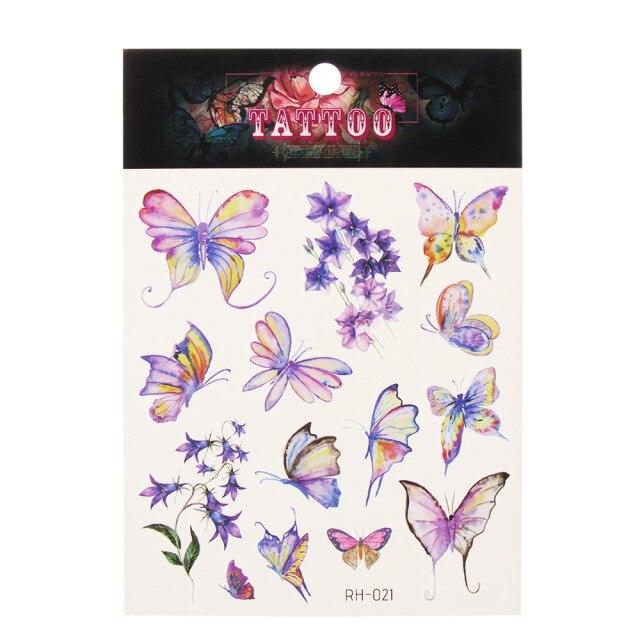 Waterproof Colorful Butterfly Temporary 3D Stickers Body Tattoos Various Styles For Womens - TaTTTy