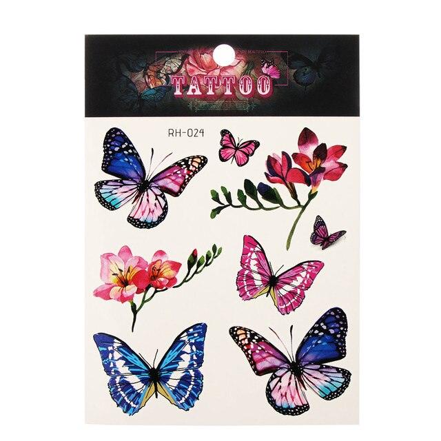 Waterproof Colorful Butterfly Temporary 3D Stickers Body Tattoos Various Styles For Womens - TaTTTy