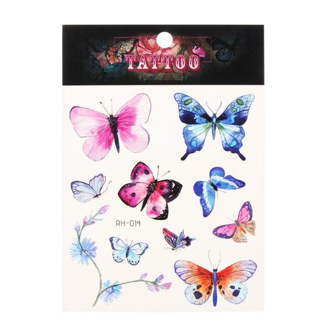 Waterproof Colorful Butterfly Temporary 3D Stickers Body Tattoos Various Styles For Womens - TaTTTy