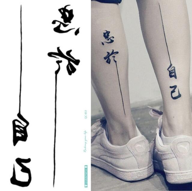Waterproof Red Flowers Tattoo Multi-Colored Temporary Sticker Flower Lotus Tattoo Elegant Big Design For Womens - TaTTTy