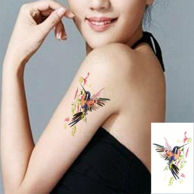 Waterproof Temporary Tattoo Lavender Stickers Butterfly Flower Luxury Small Tattoo For Body Arm - TaTTTy