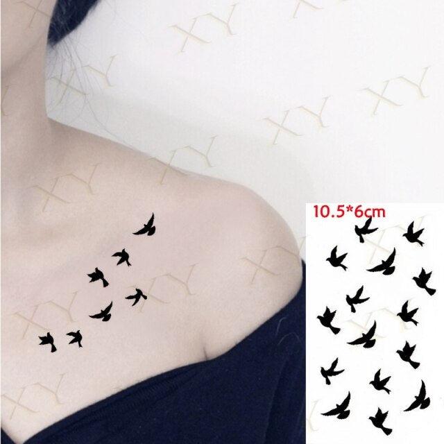 Waterproof Temporary Tattoo Lavender Stickers Butterfly Flower Luxury Small Tattoo For Body Arm - TaTTTy