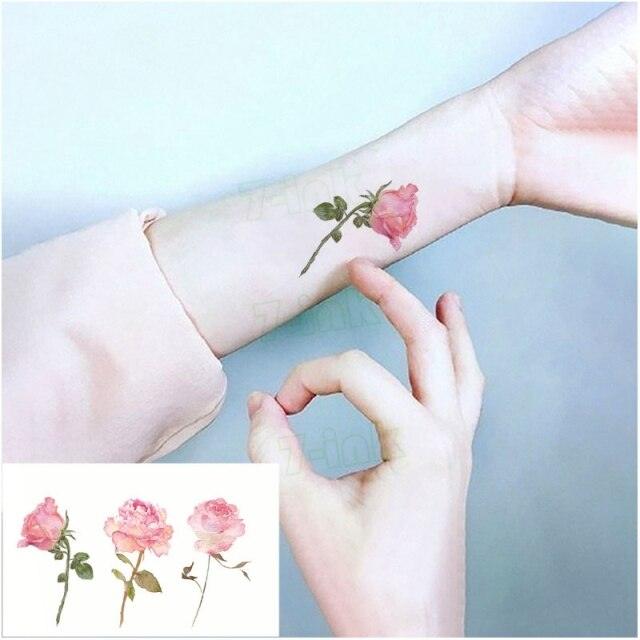 Waterproof Temporary Tattoo Lavender Stickers Butterfly Flower Luxury Small Tattoo For Body Arm - TaTTTy