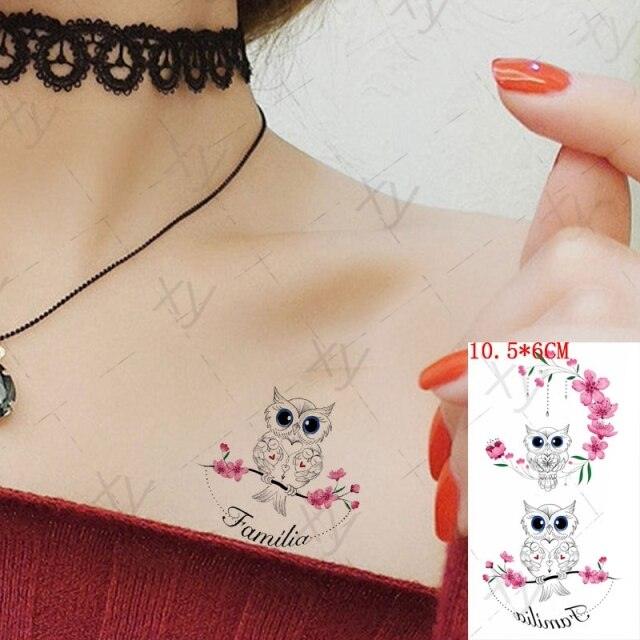 Waterproof Temporary Tattoo Lavender Stickers Butterfly Flower Luxury Small Tattoo For Body Arm - TaTTTy