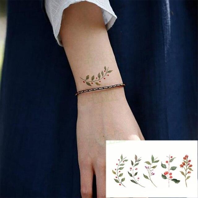 Waterproof Temporary Tattoo Lavender Stickers Butterfly Flower Luxury Small Tattoo For Body Arm - TaTTTy