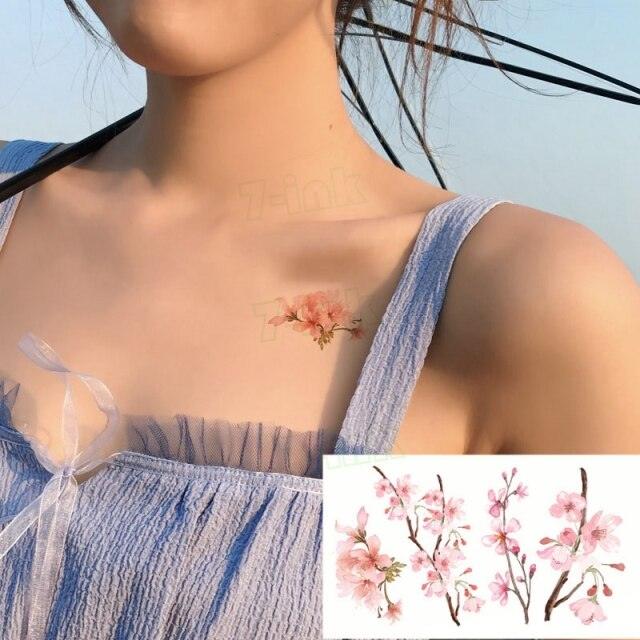 Waterproof Temporary Tattoo Lavender Stickers Butterfly Flower Luxury Small Tattoo For Body Arm - TaTTTy