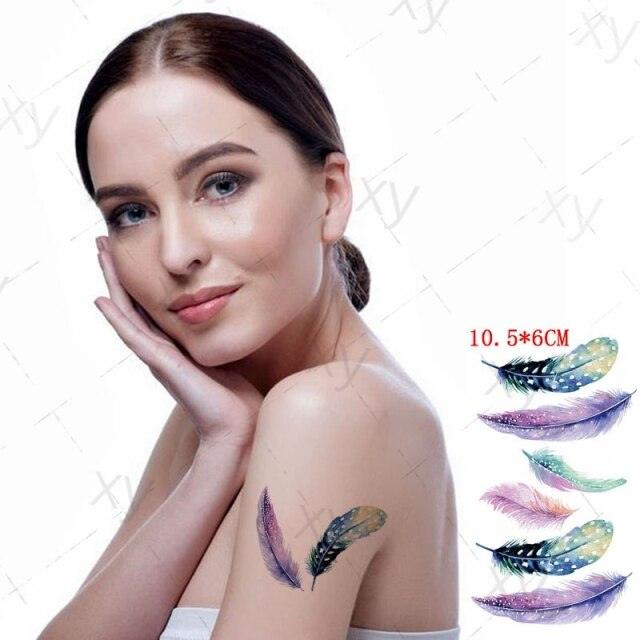 Waterproof Temporary Tattoo Lavender Stickers Butterfly Flower Luxury Small Tattoo For Body Arm - TaTTTy