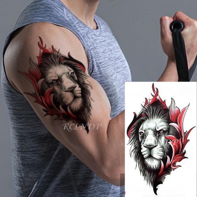 Waterproof Womens Temporary Sticker Tattoo Flower Rose Realistic Sketches For Arm Hand - TaTTTy