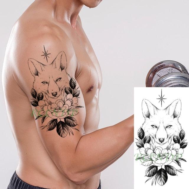 Waterproof Womens Temporary Sticker Tattoo Flower Rose Realistic Sketches For Arm Hand - TaTTTy