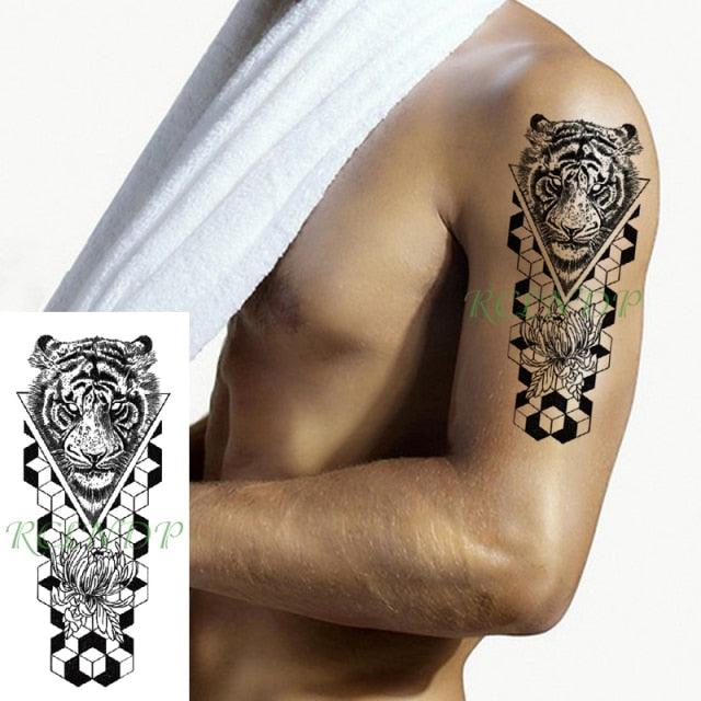 Waterproof Womens Temporary Sticker Tattoo Flower Rose Realistic Sketches For Arm Hand - TaTTTy