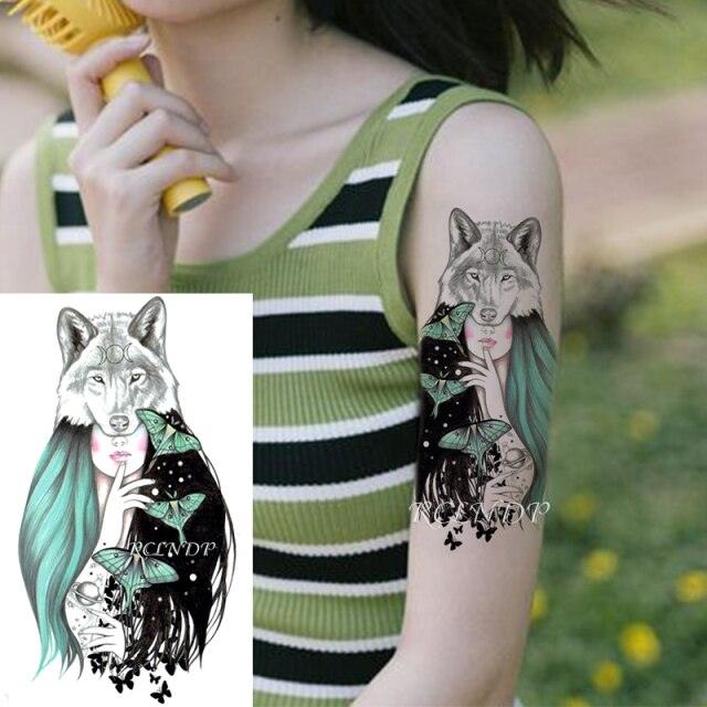 Waterproof Womens Temporary Sticker Tattoo Flower Rose Realistic Sketches For Arm Hand - TaTTTy