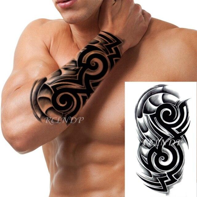 Waterproof Womens Temporary Sticker Tattoo Flower Rose Realistic Sketches For Arm Hand - TaTTTy