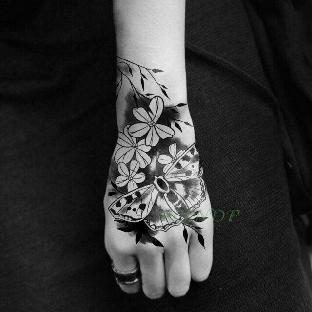 Waterproof Womens Temporary Sticker Tattoo Flower Rose Realistic Sketches For Arm Hand - TaTTTy