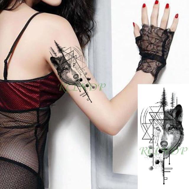 Waterproof Womens Temporary Sticker Tattoo Flower Rose Realistic Sketches For Arm Hand - TaTTTy