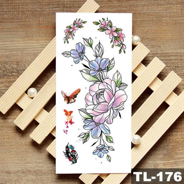Womans Rose Flower Waterproof Temporary Tattoo Sticker For Arm Body Gorgeous Girls Tattoos - TaTTTy