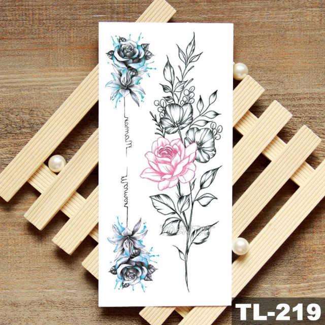 Womans Rose Flower Waterproof Temporary Tattoo Sticker For Arm Body Gorgeous Girls Tattoos - TaTTTy