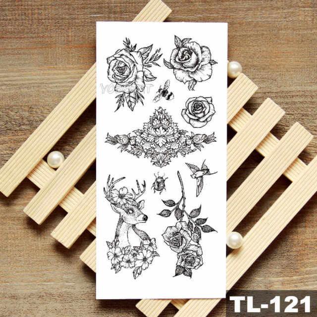 Womans Rose Flower Waterproof Temporary Tattoo Sticker For Arm Body Gorgeous Girls Tattoos - TaTTTy