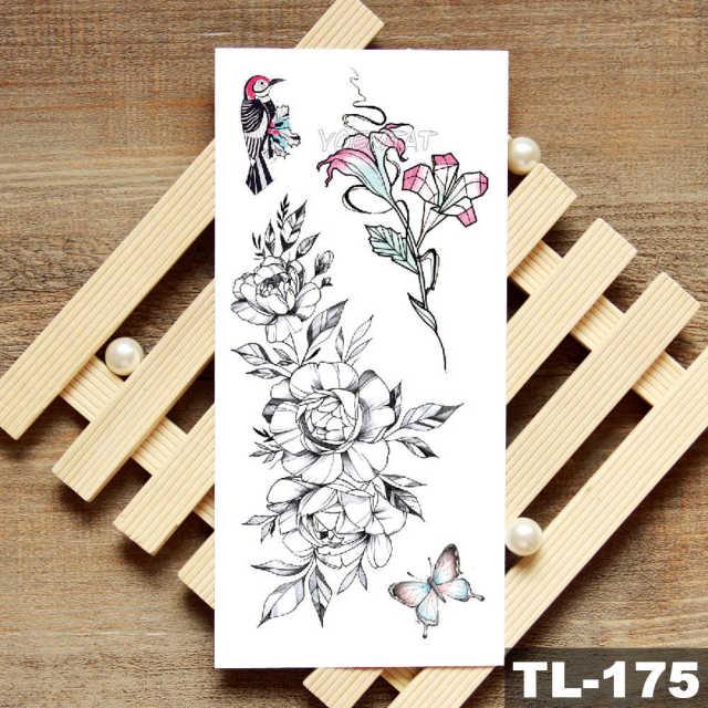 Womans Rose Flower Waterproof Temporary Tattoo Sticker For Arm Body Gorgeous Girls Tattoos - TaTTTy