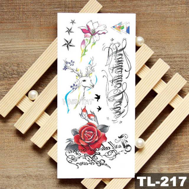 Womans Rose Flower Waterproof Temporary Tattoo Sticker For Arm Body Gorgeous Girls Tattoos - TaTTTy