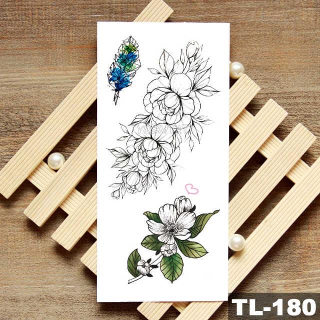 Womans Rose Flower Waterproof Temporary Tattoo Sticker For Arm Body Gorgeous Girls Tattoos - TaTTTy