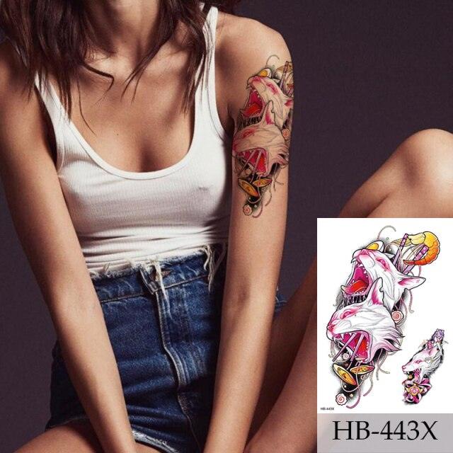 Women Luxury Temporary Stickers Realistic Body Tattoo Flowers Bird Elegant Big Design - TaTTTy