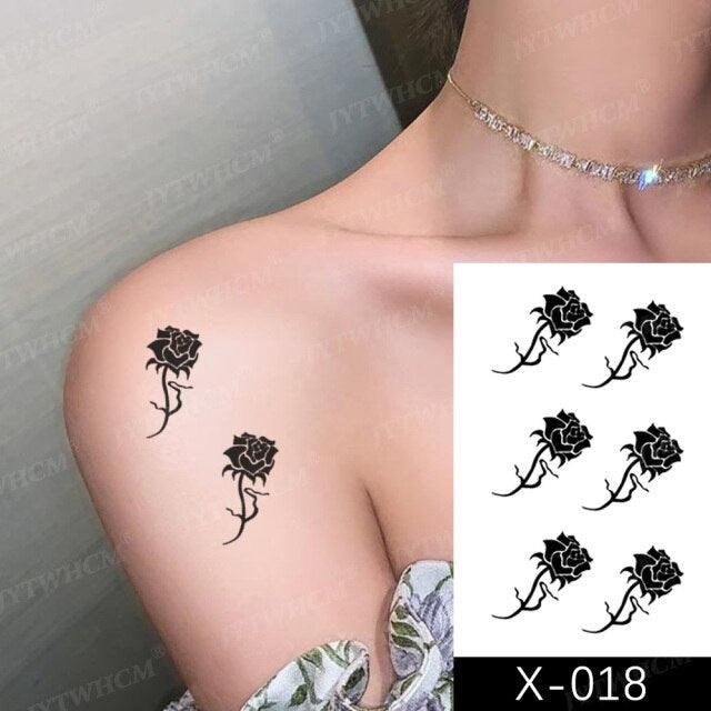 Women's Different Stickers Tattoo Temporary Waterproof Neck Arm Leg Tattoo Colorful Design - TaTTTy