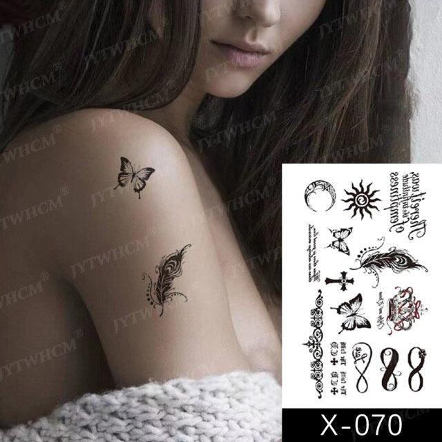 Women's Different Stickers Tattoo Temporary Waterproof Neck Arm Leg Tattoo Colorful Design - TaTTTy