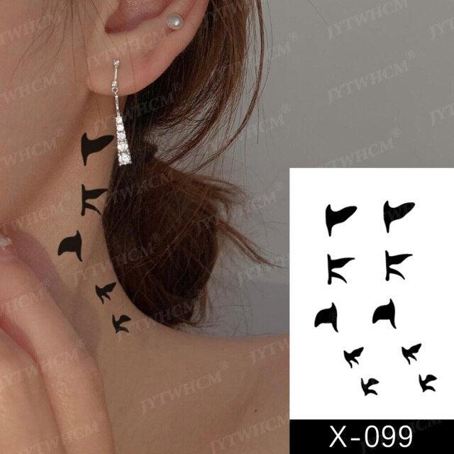 Women's Different Stickers Tattoo Temporary Waterproof Neck Arm Leg Tattoo Colorful Design - TaTTTy