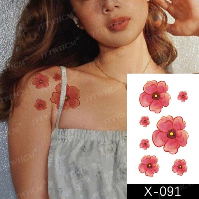 Women's Different Stickers Tattoo Temporary Waterproof Neck Arm Leg Tattoo Colorful Design - TaTTTy