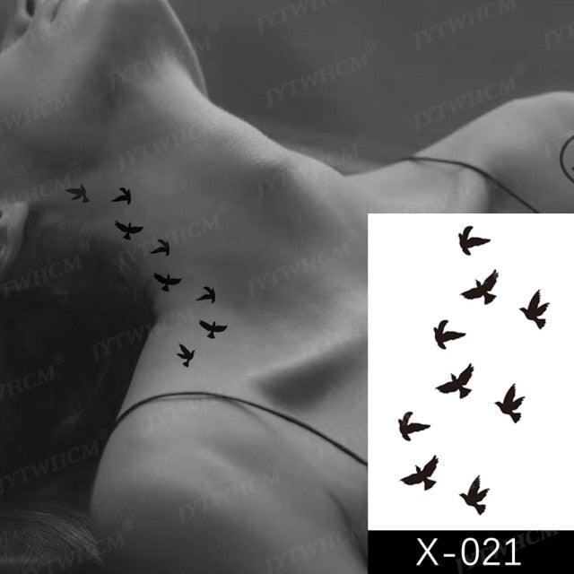 Women's Different Stickers Tattoo Temporary Waterproof Neck Arm Leg Tattoo Colorful Design - TaTTTy