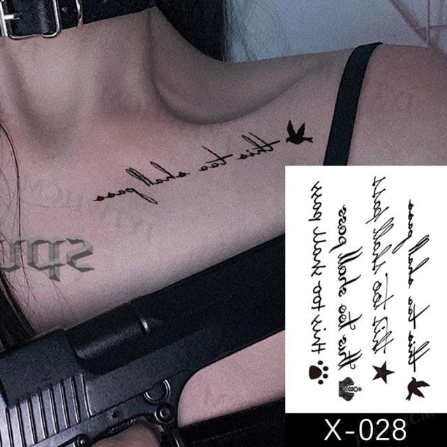 Women's Different Stickers Tattoo Temporary Waterproof Neck Arm Leg Tattoo Colorful Design - TaTTTy
