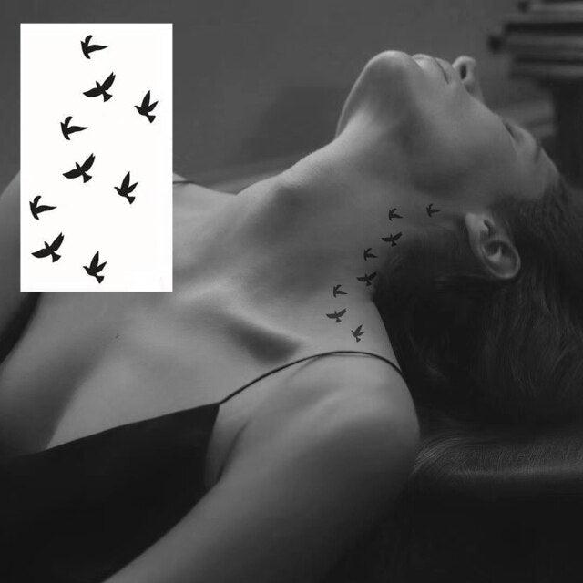 Women's Different Stickers Tattoo Temporary Waterproof Neck Arm Leg Tattoo Colorful Design - TaTTTy