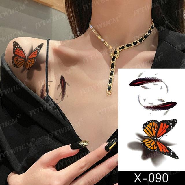 Women's Different Stickers Tattoo Temporary Waterproof Neck Arm Leg Tattoo Colorful Design - TaTTTy