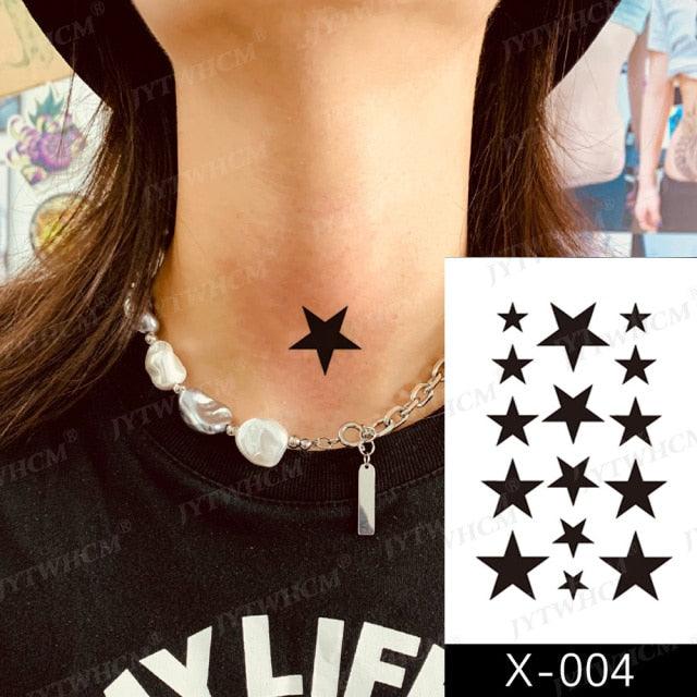 Women's Different Stickers Tattoo Temporary Waterproof Neck Arm Leg Tattoo Colorful Design - TaTTTy