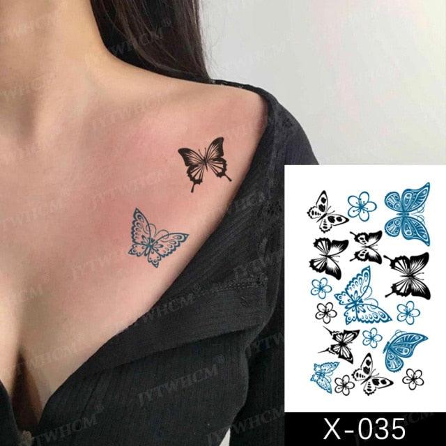 Women's Different Stickers Tattoo Temporary Waterproof Neck Arm Leg Tattoo Colorful Design - TaTTTy