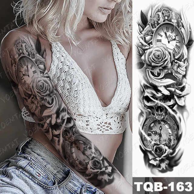 Womens Large Tattoo Eye Lion Waterproof Temporary Sticker Realistic Big Luxury Tattoo Modern Design - TaTTTy