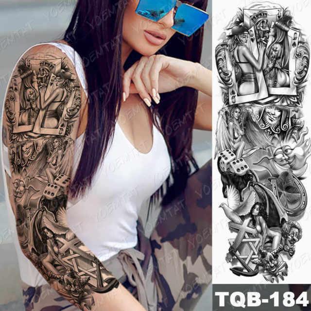Womens Large Waterproof Temporary Sticker Tattoo Tiger Fox Luxury Design From Wonderland - TaTTTy