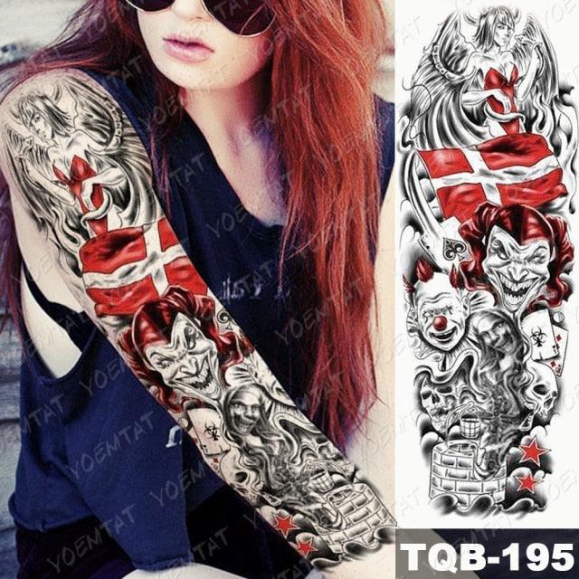 Womens Large Waterproof Temporary Sticker Tattoo Tiger Fox Luxury Design From Wonderland - TaTTTy