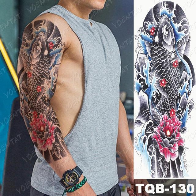 Womens Large Waterproof Temporary Sticker Tattoo Tiger Fox Luxury Design From Wonderland - TaTTTy