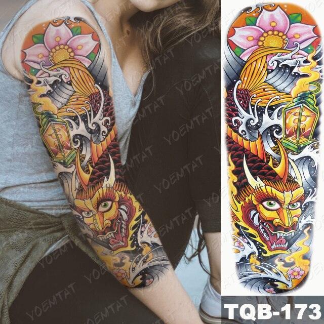 Womens Large Waterproof Temporary Sticker Tattoo Tiger Fox Luxury Design From Wonderland - TaTTTy