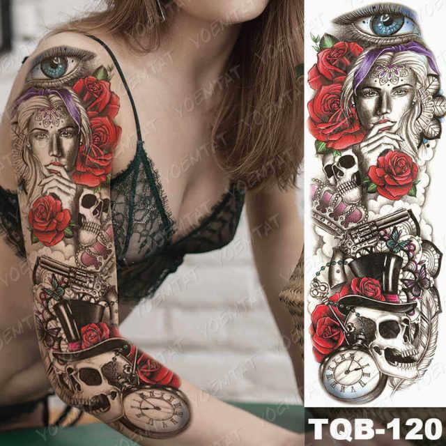 Womens Large Waterproof Temporary Sticker Tattoo Tiger Fox Luxury Design From Wonderland - TaTTTy