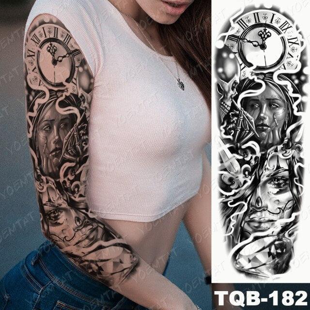 Womens Large Waterproof Temporary Sticker Tattoo Tiger Fox Luxury Design From Wonderland - TaTTTy