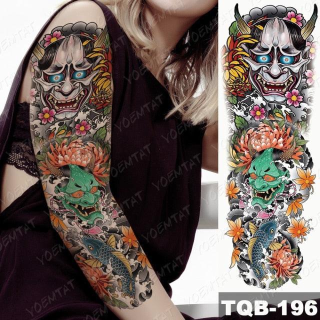 Womens Large Waterproof Temporary Sticker Tattoo Tiger Fox Luxury Design From Wonderland - TaTTTy