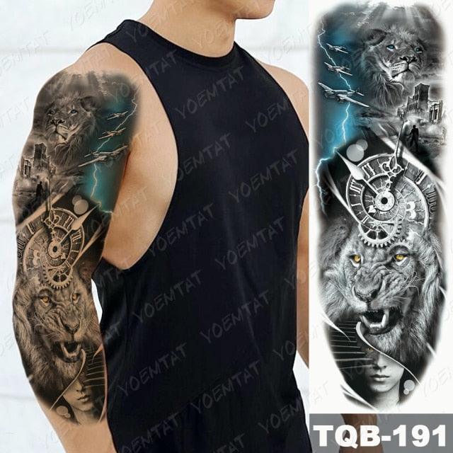 Womens Large Waterproof Temporary Sticker Tattoo Tiger Fox Luxury Design From Wonderland - TaTTTy