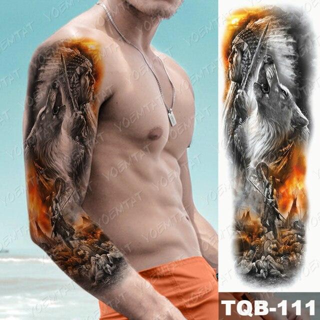 Womens Large Waterproof Temporary Sticker Tattoo Tiger Fox Luxury Design From Wonderland - TaTTTy