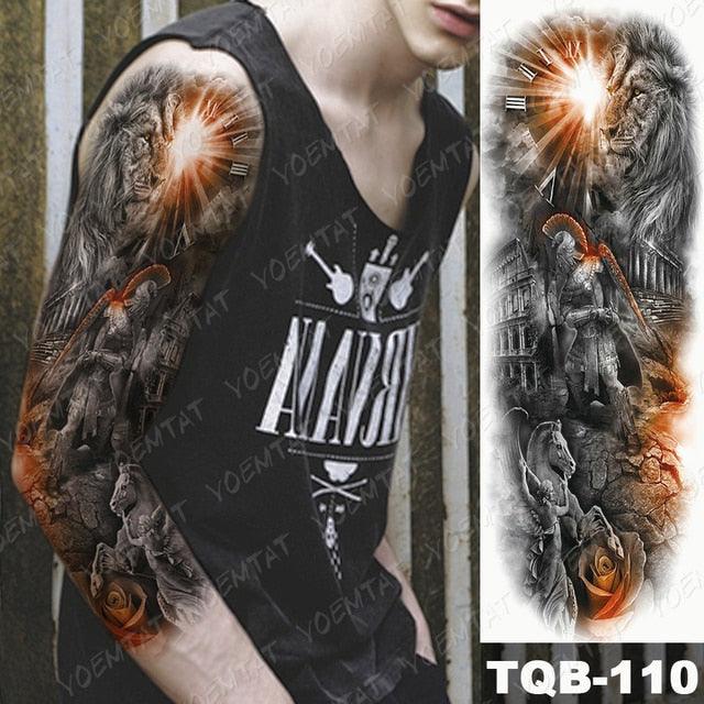Womens Large Waterproof Temporary Sticker Tattoo Tiger Fox Luxury Design From Wonderland - TaTTTy