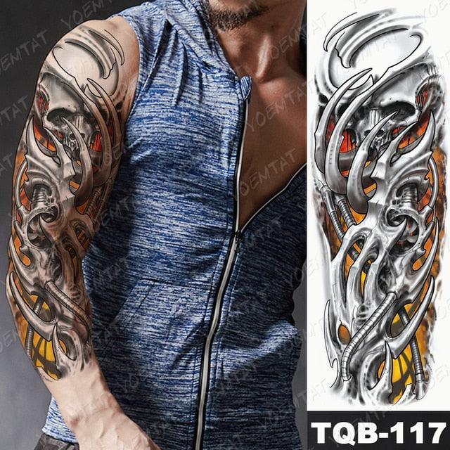 Womens Large Waterproof Temporary Sticker Tattoo Tiger Fox Luxury Design From Wonderland - TaTTTy