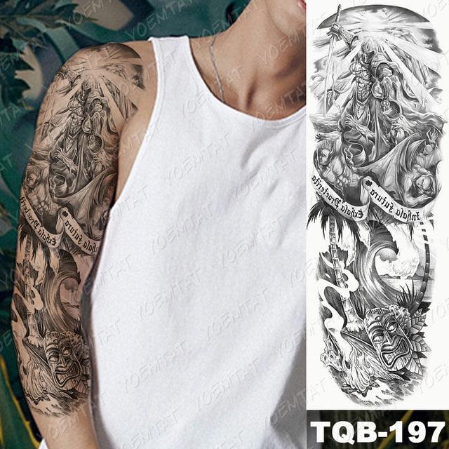 Womens Large Waterproof Temporary Sticker Tattoo Tiger Fox Luxury Design From Wonderland - TaTTTy